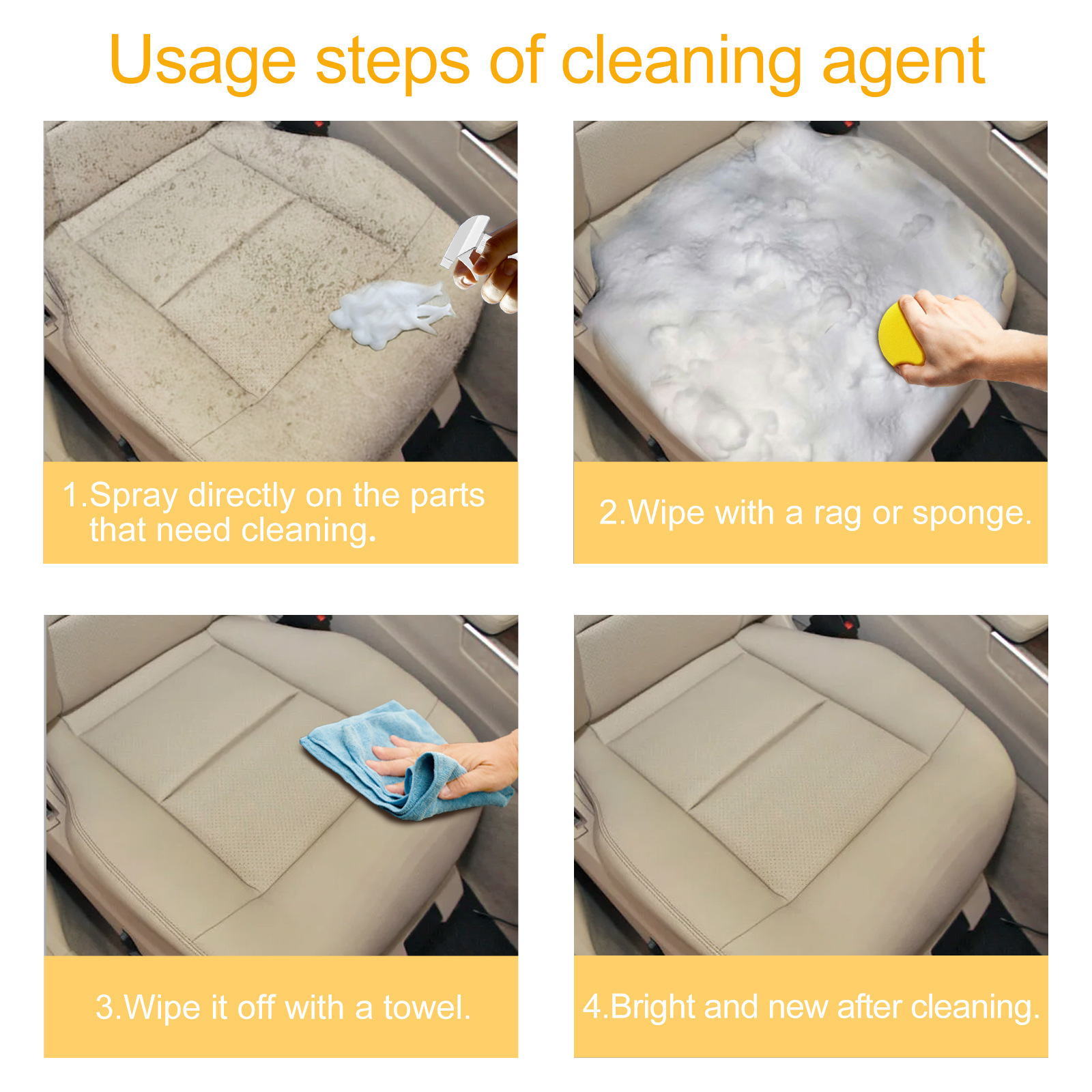Car Interior Wash-free Decontamination Foamed Cleaner - Image 3